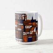 BELGISCHE WOODCUT LANDSCAPE KAFFEETASSE (VorderseiteRechts)