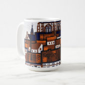BELGISCHE WOODCUT LANDSCAPE KAFFEETASSE (Vorderseite Links)
