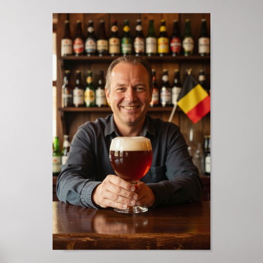 Belgischer Alehouse-Willkommensplakat Poster (Vorne)