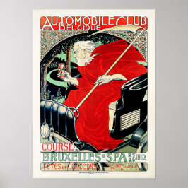 Belgischer Automobilclub Art Nouveau Georges Gaudy Poster