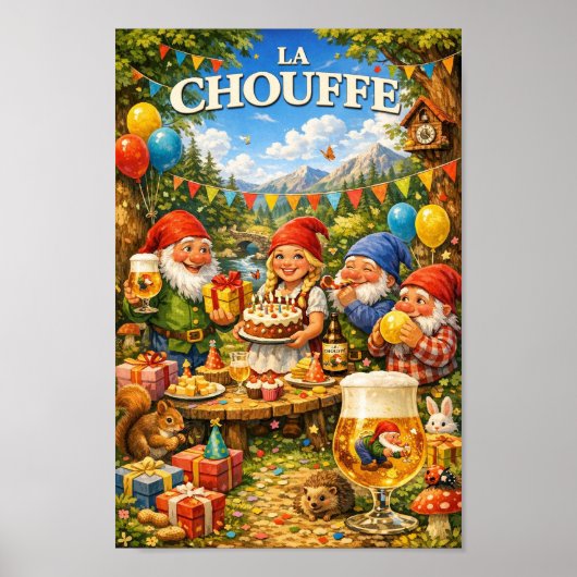 Belgischer-Bier-Geburtstagsfeier-Plakat Poster (Vorne)