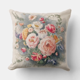 Belgischer Blumenkissendecker Kissen