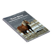 Belgischer Entwurf für Pferd in Paddock Spiral Not Notizblock (Rechte Seite)