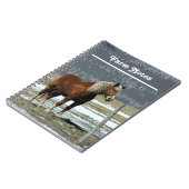 Belgischer Entwurf für Pferd in Paddock Spiral Not Notizblock (Linke Seite)