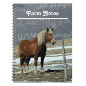 Belgischer Entwurf für Pferd in Paddock Spiral Not Notizblock (Vorderseite)