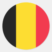 Belgischer Flaggenaufkleber Runder Aufkleber (Vorderseite)