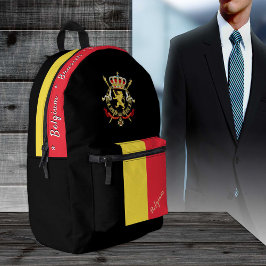 Belgischer Flaggenrückstand, Belgien, Patriot schw Bedruckter Rucksack