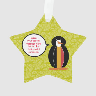 Belgischer Flaggentag Frau Penguin Sprechend Ornament
