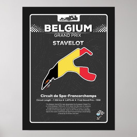 Belgischer GP-Plakat Poster (Vorne)