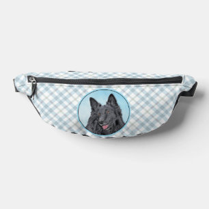 Belgischer Groenendael Sheepdog Schwarze Malerei H Bauchtasche