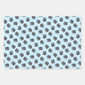 Belgischer Groenendael Sheepdog Schwarze Malerei H Geschenkpapier Set (Vorderseite)