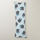 Belgischer Groenendael Sheepdog Schwarze Malerei H Seitenschläferkissen (Vorderseite Vertikal)