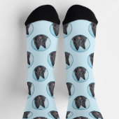 Belgischer Groenendael Sheepdog Schwarze Malerei H Socken (Oben)