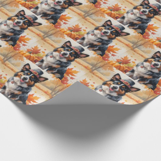 Belgischer Hirte im Herbst hinterlässt Erntedank K Geschenkpapier (Ecke)