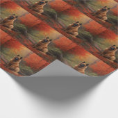 Belgischer Hirte im Herbst Leaves Fall Inspiriert Geschenkpapier (Ecke)
