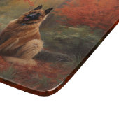 Belgischer Hirte im Herbst Leaves Fall Inspiriert Schneidebrett (Ecke)