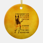 Belgischer Hirte - Malinois - wahrer Krieger Keramikornament (Vorne)