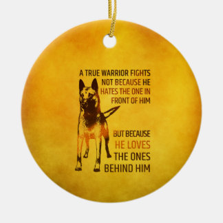 Belgischer Hirte - Malinois - wahrer Krieger Keramikornament