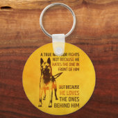 Belgischer Hirte - Malinois - wahrer Krieger Schlüsselanhänger (Vorderseite)