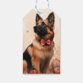 Belgischer Hirte mit Rose - Valentinstag Geschenkanhänger (Rückseite)