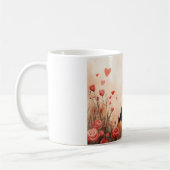 Belgischer Hirte mit Rose - Valentinstag Kaffeetasse (Links)
