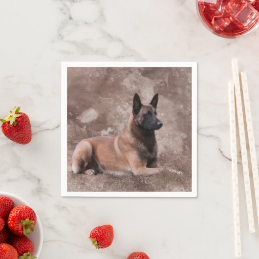 Belgischer Hirte von Malinois - Mechelaar Serviette (Beispiel)