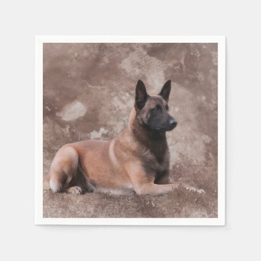 Belgischer Hirte von Malinois - Mechelaar Serviette (Vorderseite)