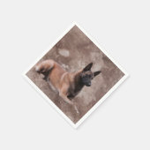 Belgischer Hirte von Malinois - Mechelaar Serviette (Ecke)