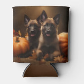 Belgischer Hirte Welpe Herbst Kürbis Dosenkühler (Vorderseite)