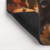 Belgischer Hirte Welpe Herbst Kürbis Mousepad (Ecke)