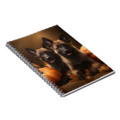 Belgischer Hirte Welpe Herbst Kürbis Notizblock (Rechte Seite)