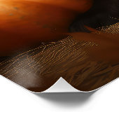 Belgischer Hirte Welpe Herbst Kürbis Poster (Ecke)