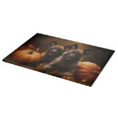 Belgischer Hirte Welpe Herbst Kürbis Schneidebrett (Ecke)