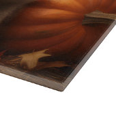 Belgischer Hirte Welpe Herbst Kürbis Schneidebrett (Ecke)