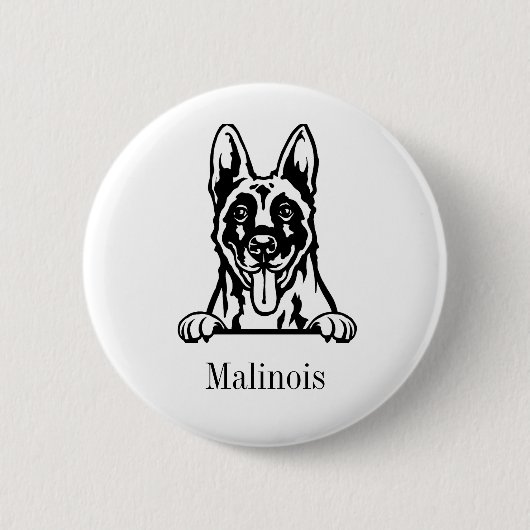 Belgischer Hund Malinois Button (Vorderseite)