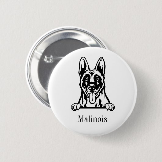 Belgischer Hund Malinois Button (Vorne & Hinten)