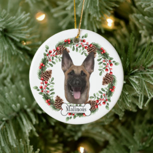 Belgischer Hund Malinois Keramik Ornament