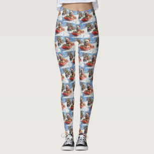Belgischer Malinoi im Schlitten Lass es schneien W Leggings