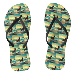 Belgischer Malinoi Strand Surfen Malerei Badesandalen