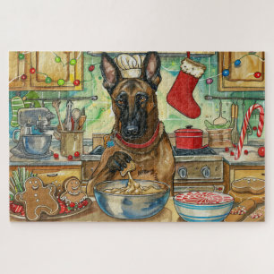 Belgischer Malinoi-Weihnachtsbäckerei: Festliches Puzzle