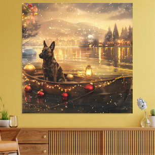Belgischer Malinoi Weihnachtsfest Reise Leinwanddruck