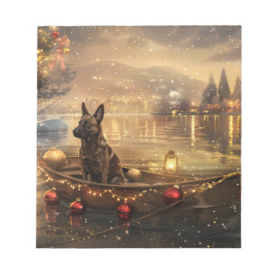 Belgischer Malinoi Weihnachtsfest Reise Notizblock