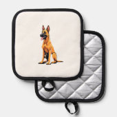 Belgischer Malinois (3) Topflappen (Vorderseite/Rückseite)
