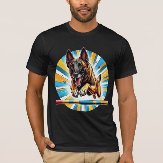 Belgischer Malinois Agility Jump T - Shirt (Vorderseite)