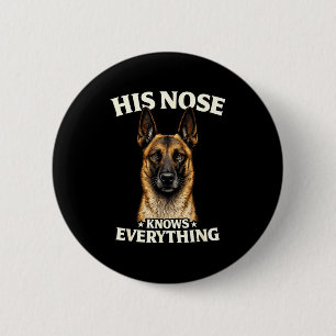 Belgischer Malinois Arbeits hund Liebhaber Design Button