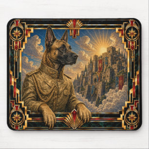 Belgischer Malinois, Art Deco Hund Mousepad