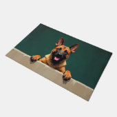 Belgischer Malinois Fußmatten Kunst Fußmatte (Schrägansicht)