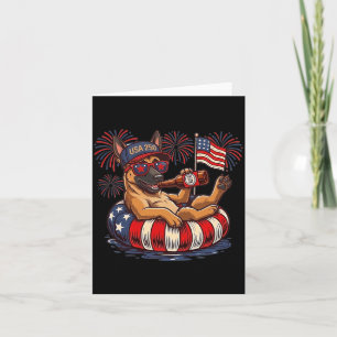 Belgischer Malinois Hund 250th Aamerica Patriotisc Karte