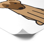 Belgischer Malinois-Hund-Cartoon Poster (Ecke)