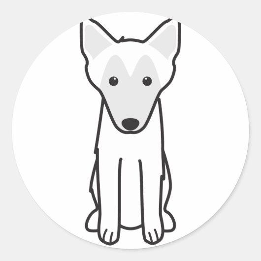 Belgischer Malinois-Hund-Cartoon Runder Aufkleber (Vorderseite)